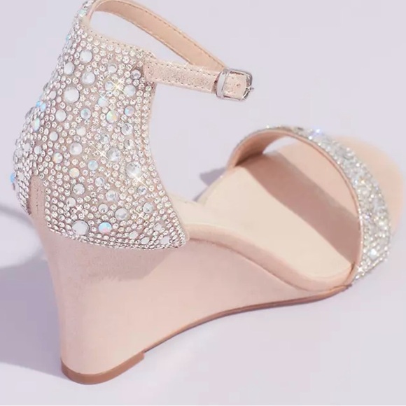 DB BLOSSOM Pave Crystal Metallic Wedges | Size 8.5 - Picture 3 of 11